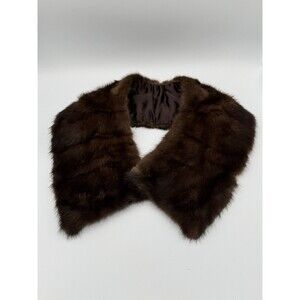 Vintage Real Mink Fur Stole, Wrap, Caplet 30” Hook Closure Lined | Old Hollywood